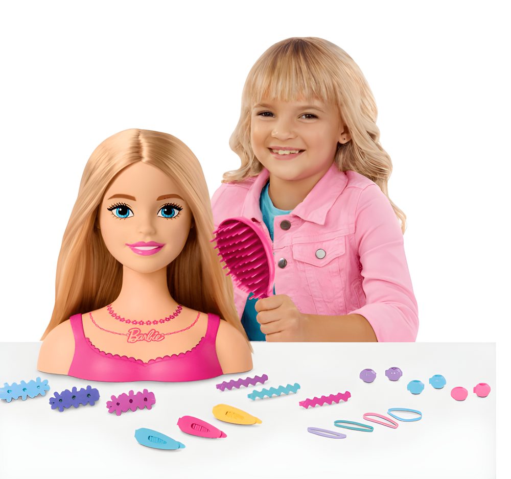 Barbie Doll Styling Head with 20 Hair Accessories