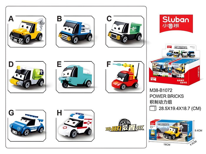 Sluban Powerbricks Pull Back Car Collectibles