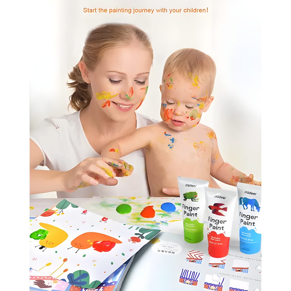 Mideer Finger Paint Paper - 15 Sheets - Age 3+