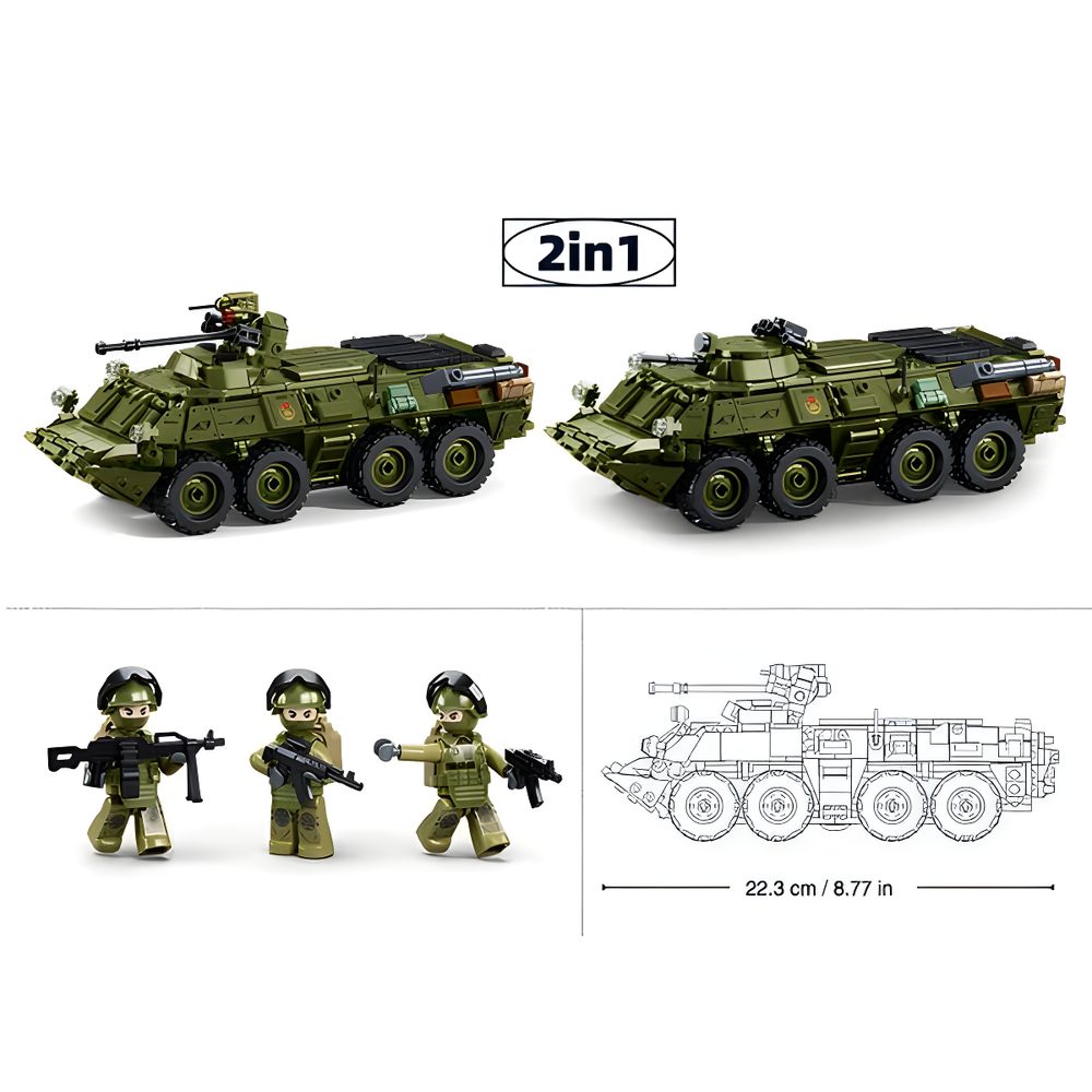 Sluban ModelBricks BTR80AS Infantry Fighting Vehicle 2 in 1
