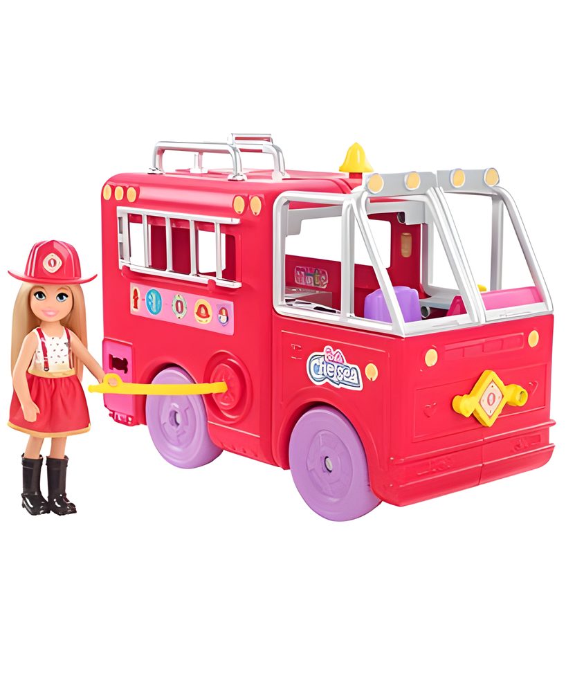 Chelsea Fire Engine Playset with Doll, Puppy & Accessories