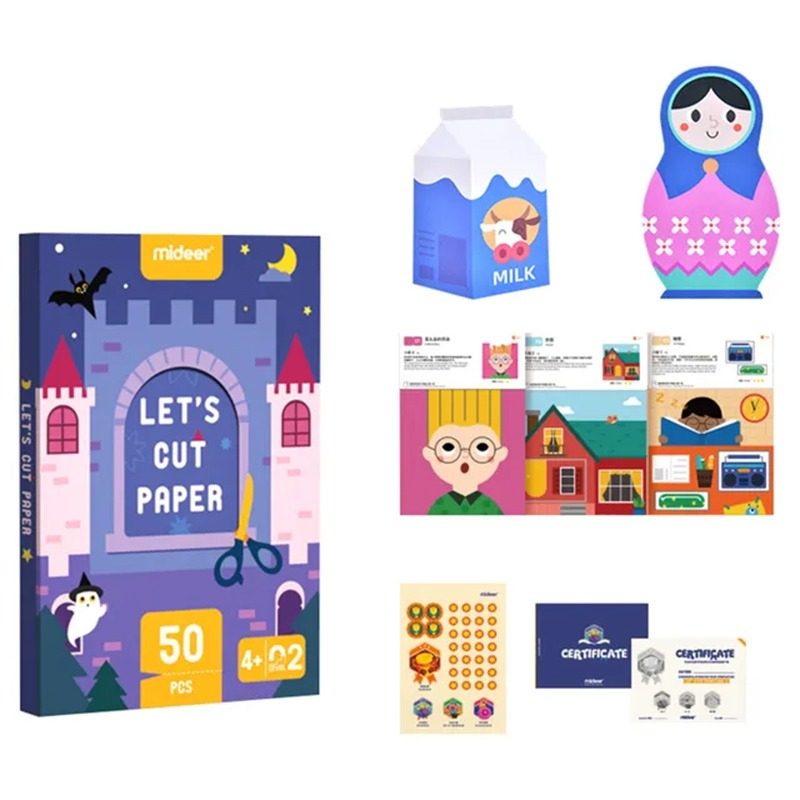 Mideer Let's Cut Paper - Middle Level Arts & Crafts