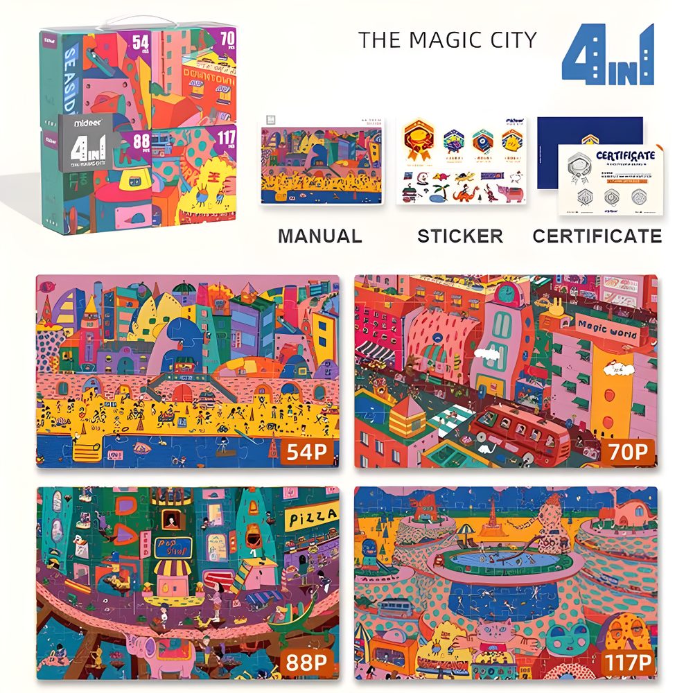 Mideer 4 in 1 Puzzle City