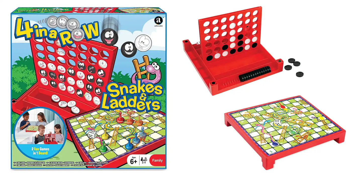 Ambassador 4 in a Row & Snakes & Ladders Combo