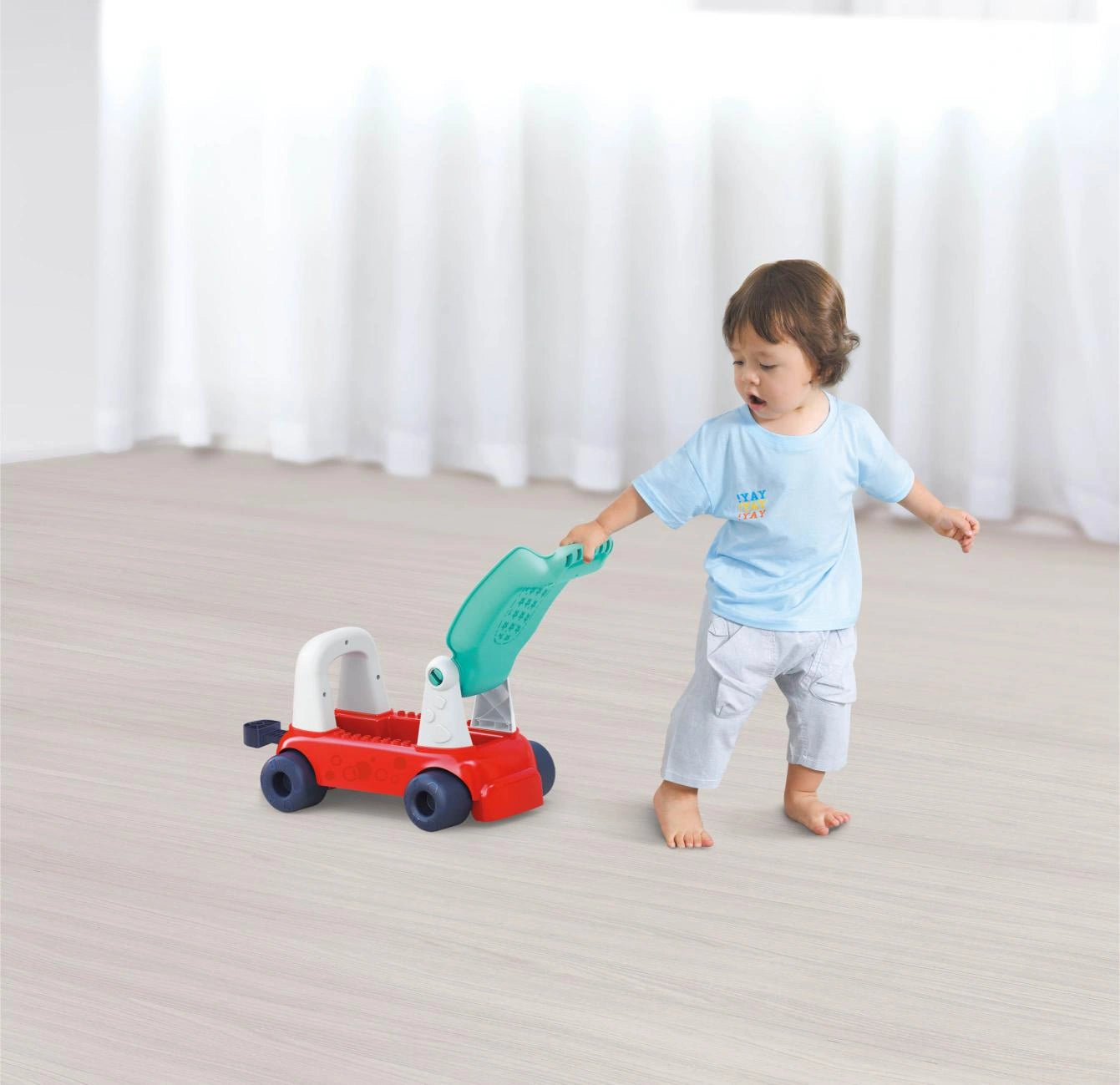 Hola 4-in-1 Push Walker & Ride-on Learning Train