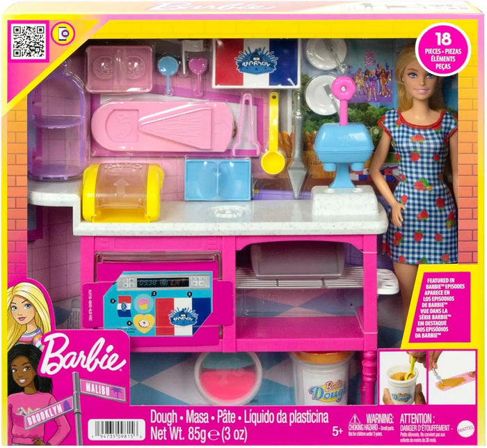 Barbie Malibu Baking Set with Doll, Dough & Accessories