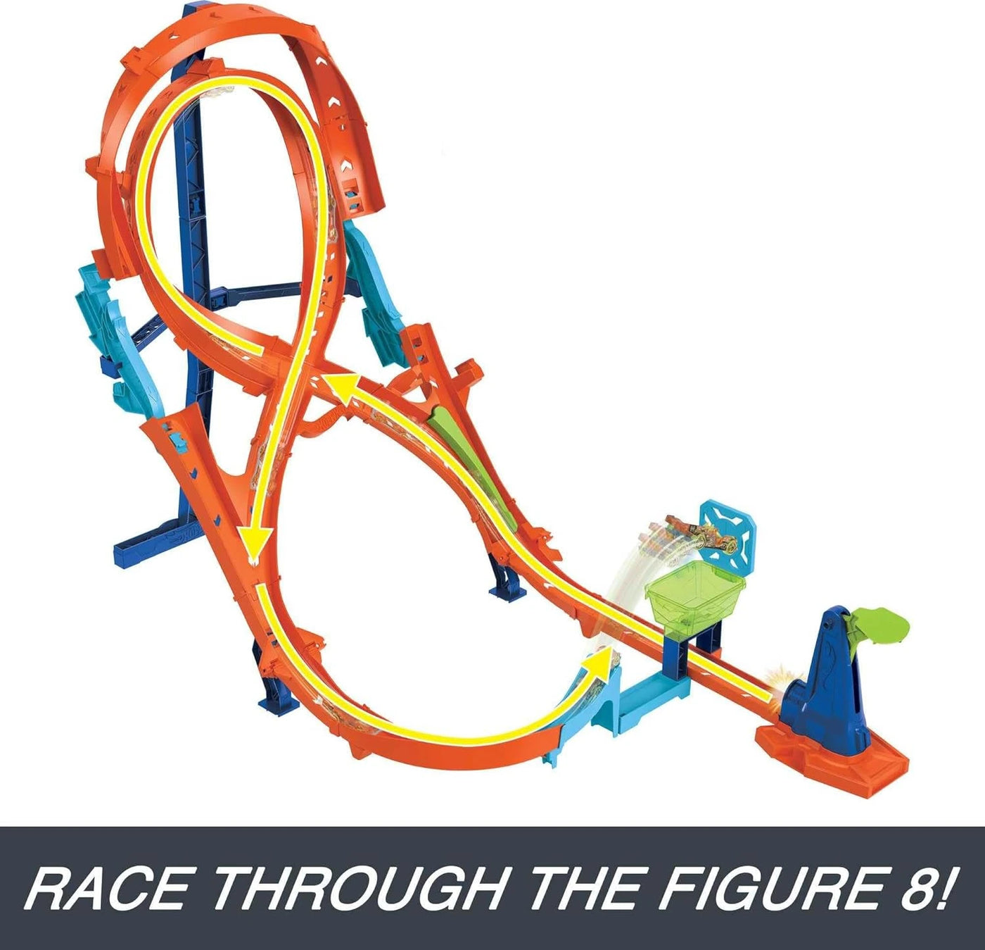 Hot Wheels Figure-8 Jump Track Set with Vehicle
