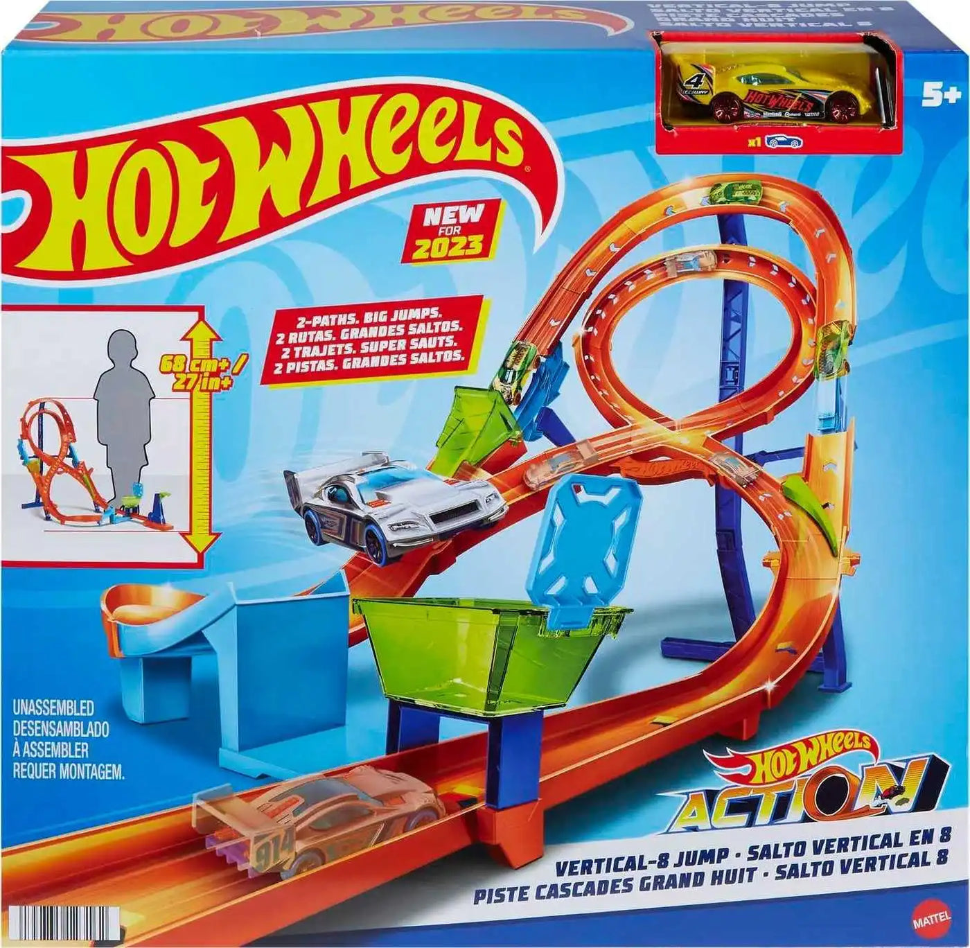 Hot Wheels Figure-8 Jump Track Set with Vehicle