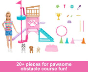 Barbie & Stacie Puppy Obstacle Course Playset with Doll