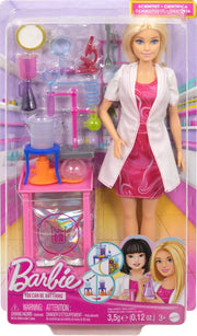 Barbie Scientist Doll with Colour-Change Beaker & Lab Table