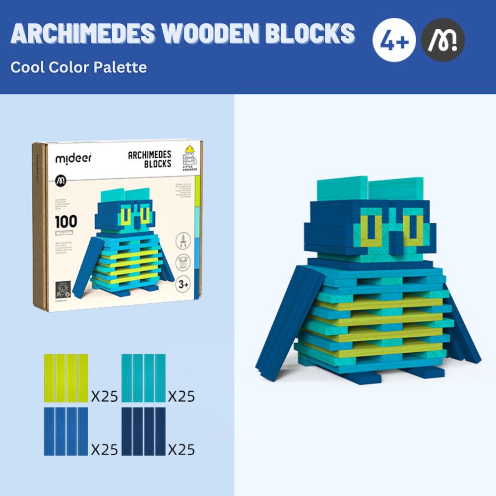 Mideer Archimedes Wooden Blocks - Cityblocks