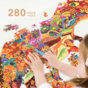 MiDeer Large Animal-Shaped Puzzle, Dinosaur World
