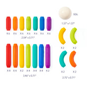 Mideer Rainbow Magnetic Sticks 100 Pcs