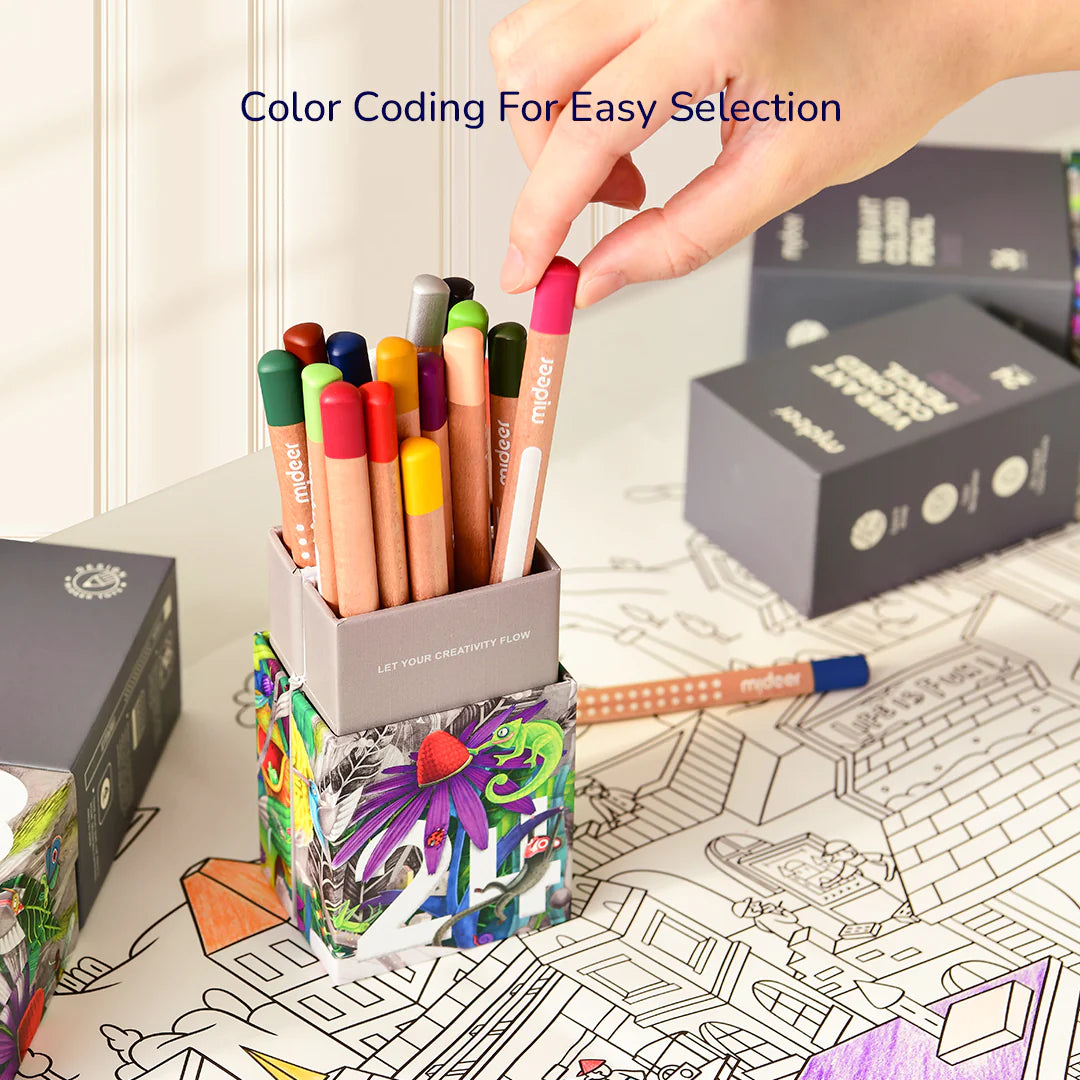 Mideer Vibrant Coloured Pencil Set - 36 Colours