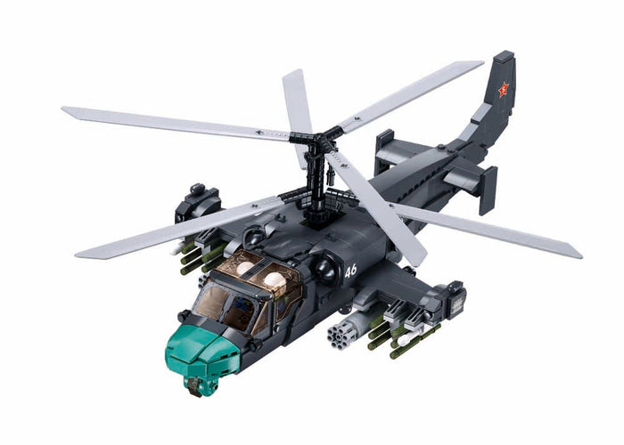 Sluban Model Bricks Ka-52S Gunship 1/35 (913 Pieces)