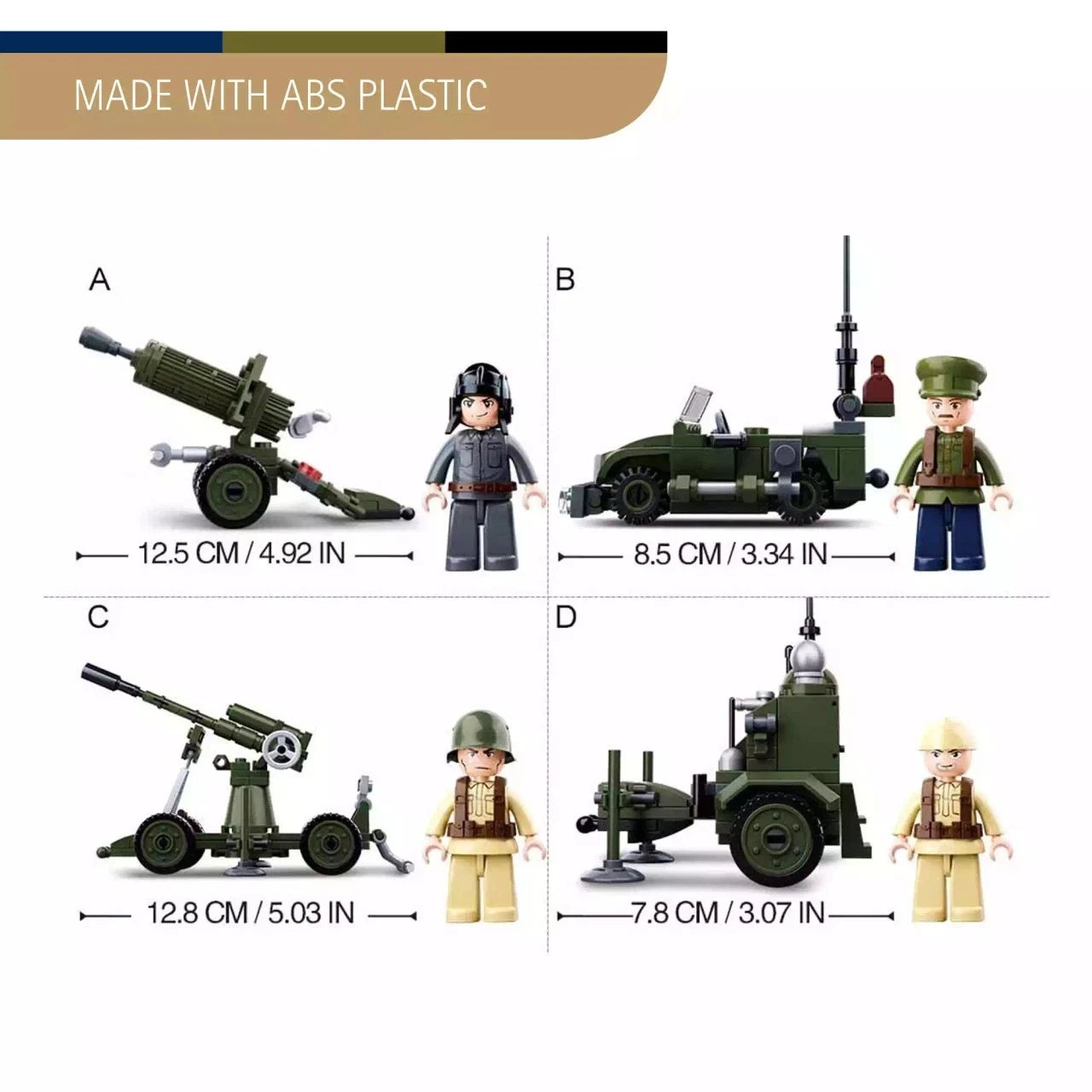 Sluban WWI-A7Vs Tank Offensive Building Model