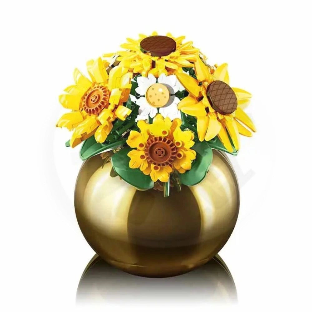 Sluban Pleyerid Sunflower Plated Vases 288pcs