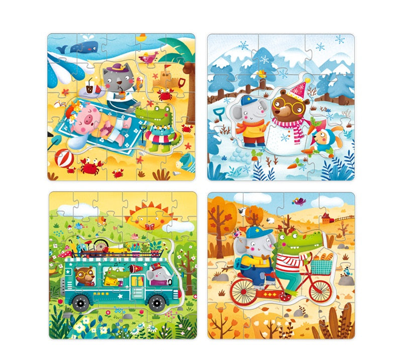 MiDeer 4-in-1 Puzzle, Seasons
