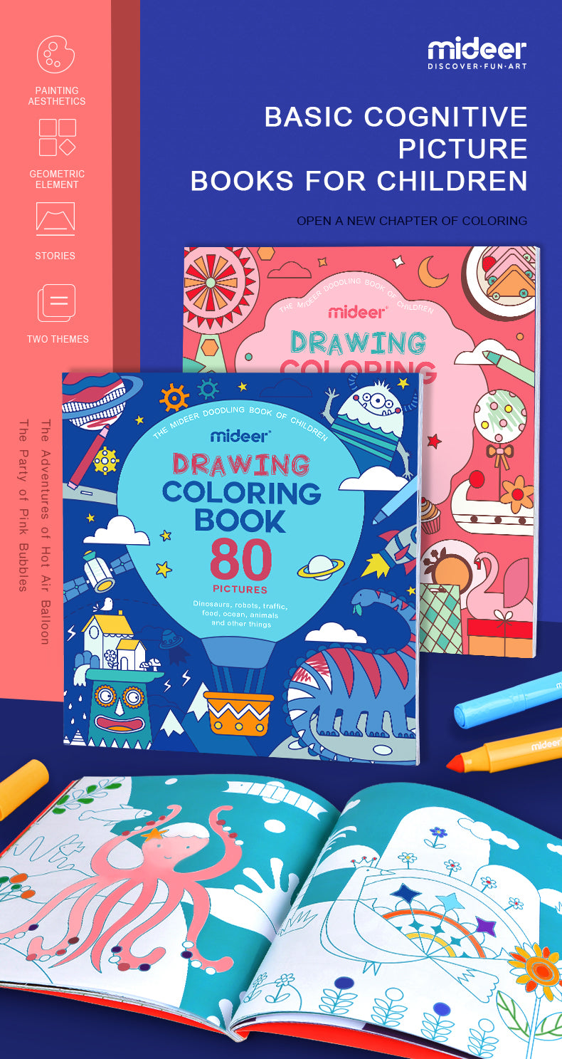 Mideer Drawing and Colouring Book: Boy