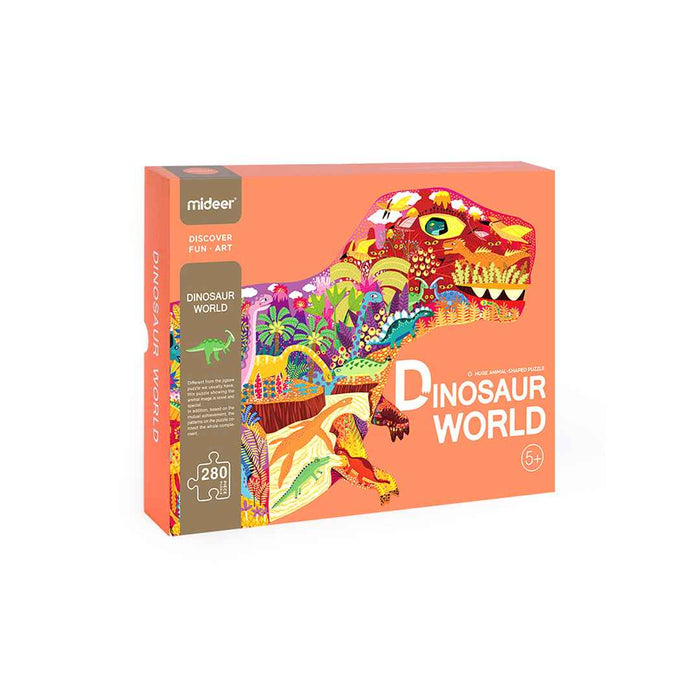 MiDeer Large Animal-Shaped Puzzle, Dinosaur World