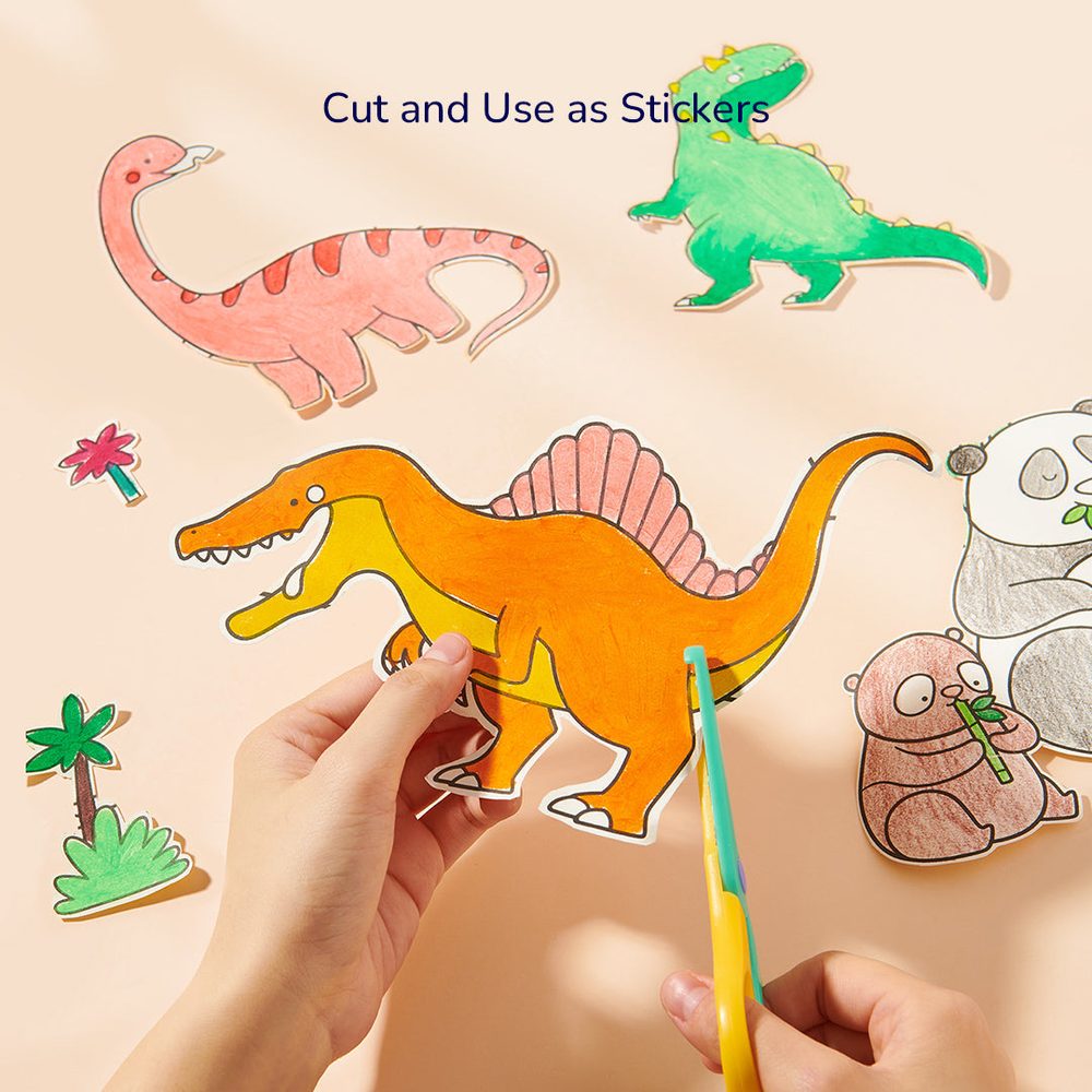 Mideer Adhesive Coloring Scroll The Magic Zoo
