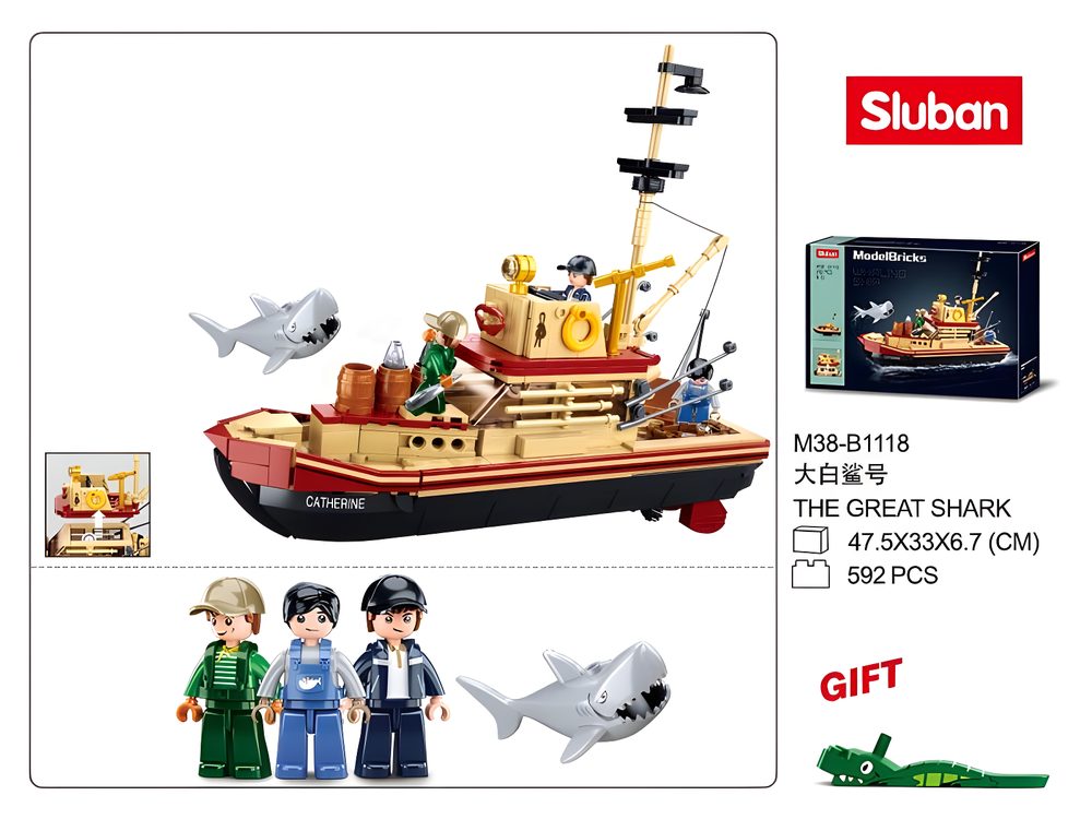 Sluban ModelBricks The Great Shark Building Set
