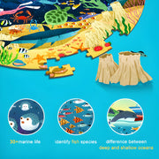 Mideer 150-Piece Round Puzzle Dive Into The Sea
