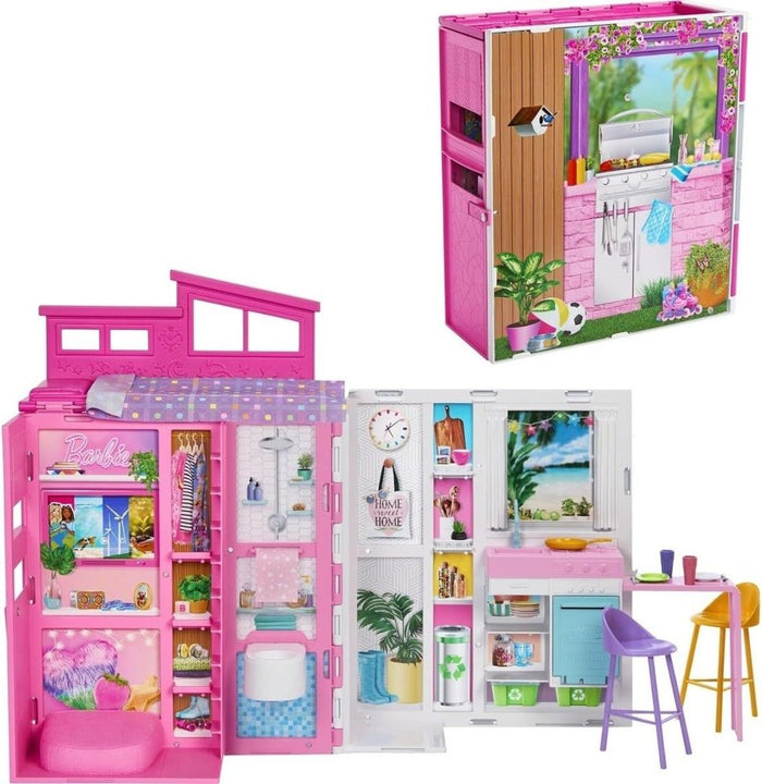 Barbie Foldable Getaway Dollhouse with Accessories