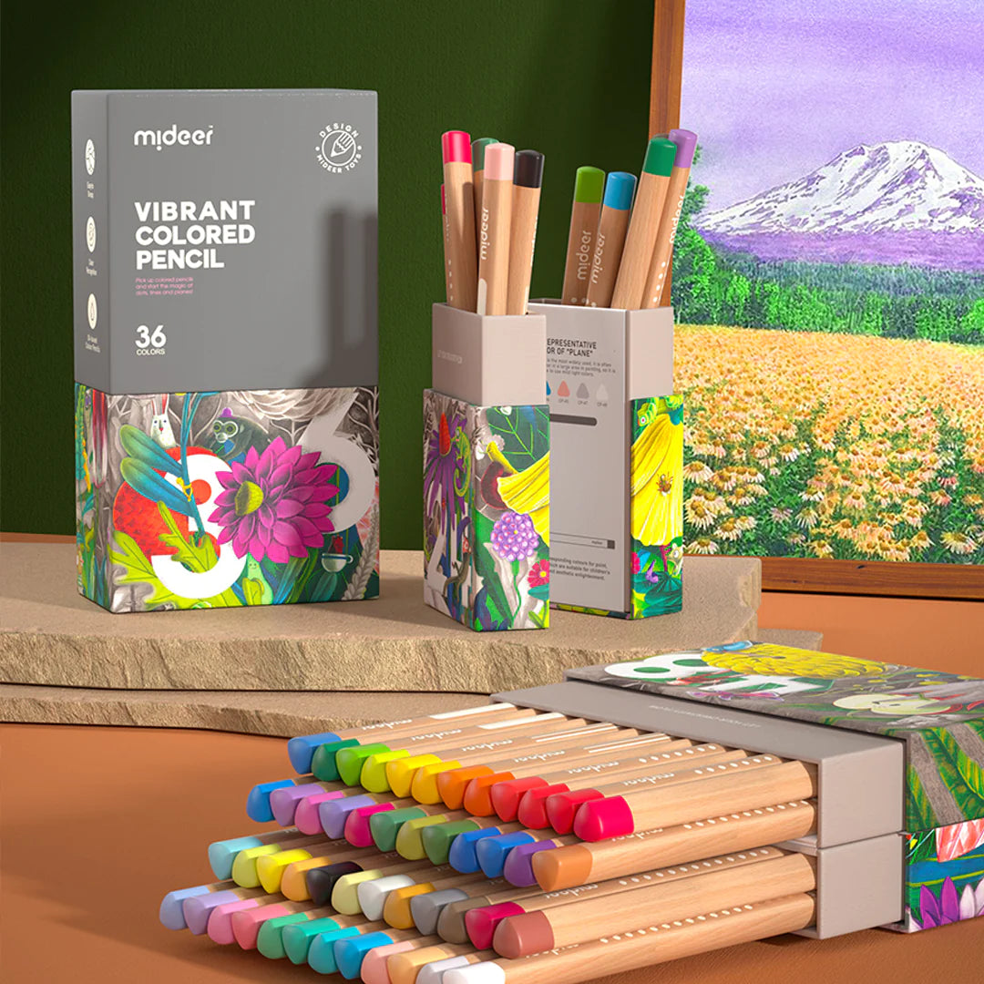 Mideer Vibrant Coloured Pencil Set - 36 Colours