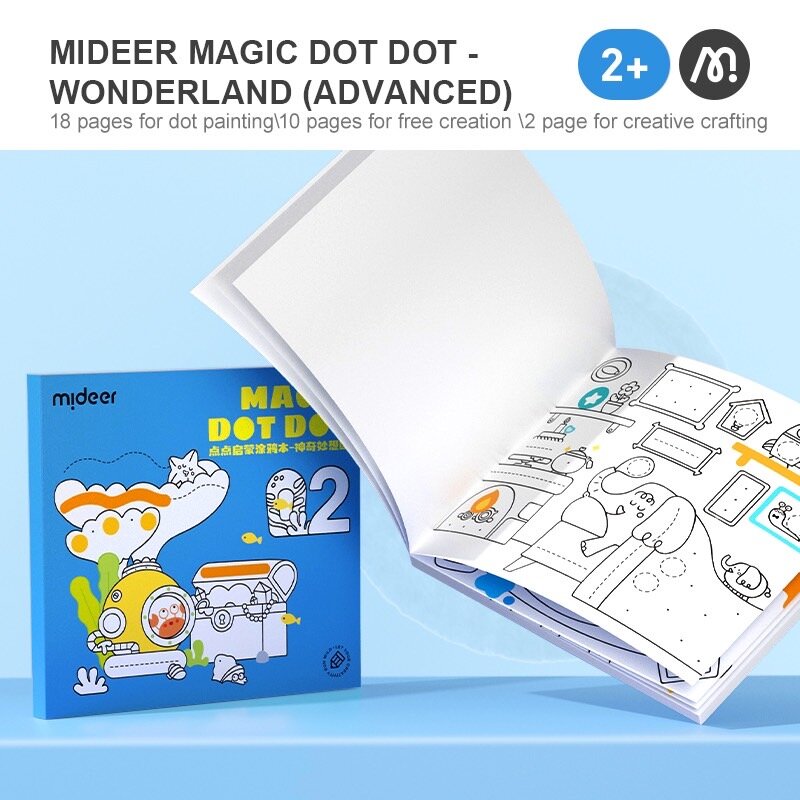 Mideer Magic Dot Dot Colouring Book Wonderland Age 2+