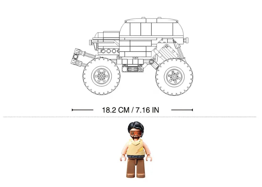 Sluban Power Bricks Off-Road Vehicle 252 Pieces - Pull-Back Toy