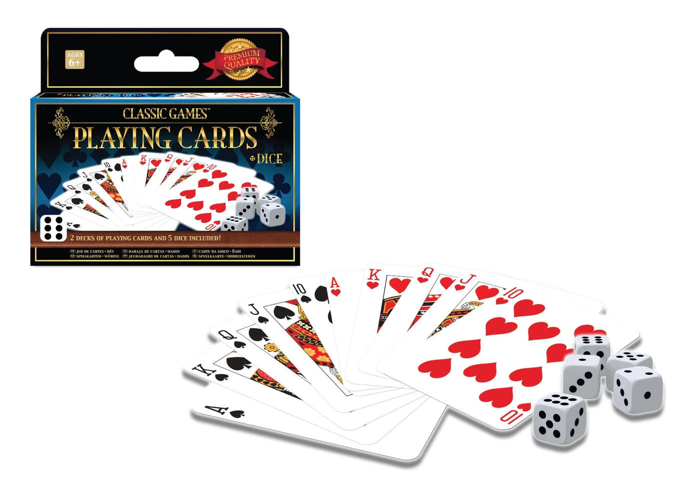Ambassador Classic Games Playing Cards and Dice Set