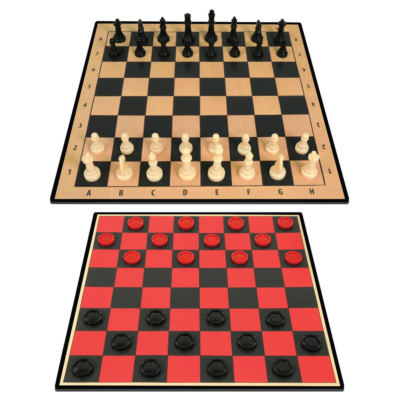 Ambassador Classic Games 2 in 1 Chess & Checkers