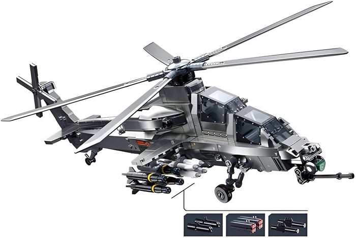 Sluban ModelBricks 1/35 WZ-10S Metal Coating Version