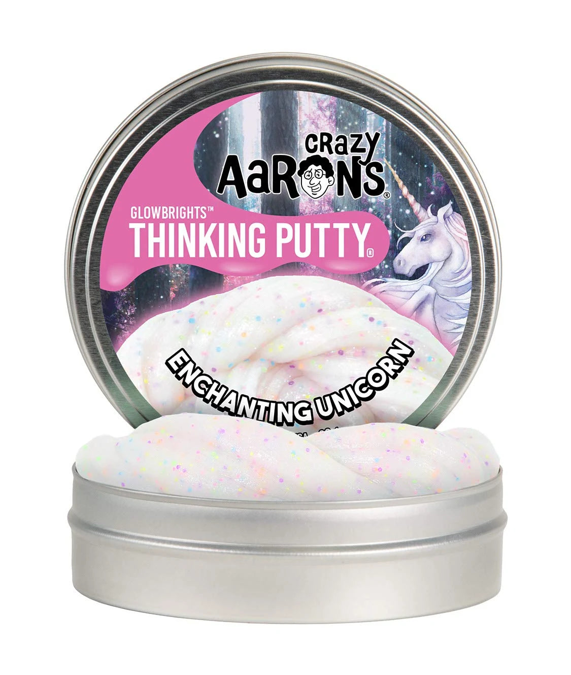 Crazy Aaron Enchanting Unicorn Thinking Putty Tin