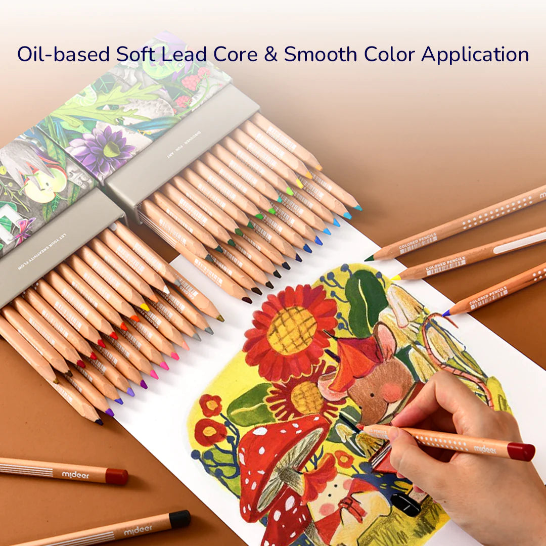 Mideer Vibrant Coloured Pencil Set - 36 Colours
