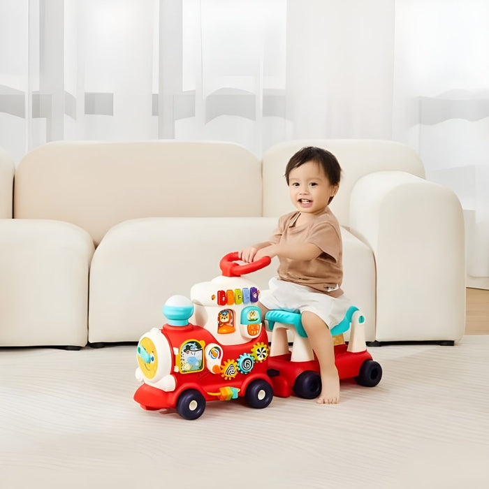 Hola 4-in-1 Push Walker & Ride-on Learning Train