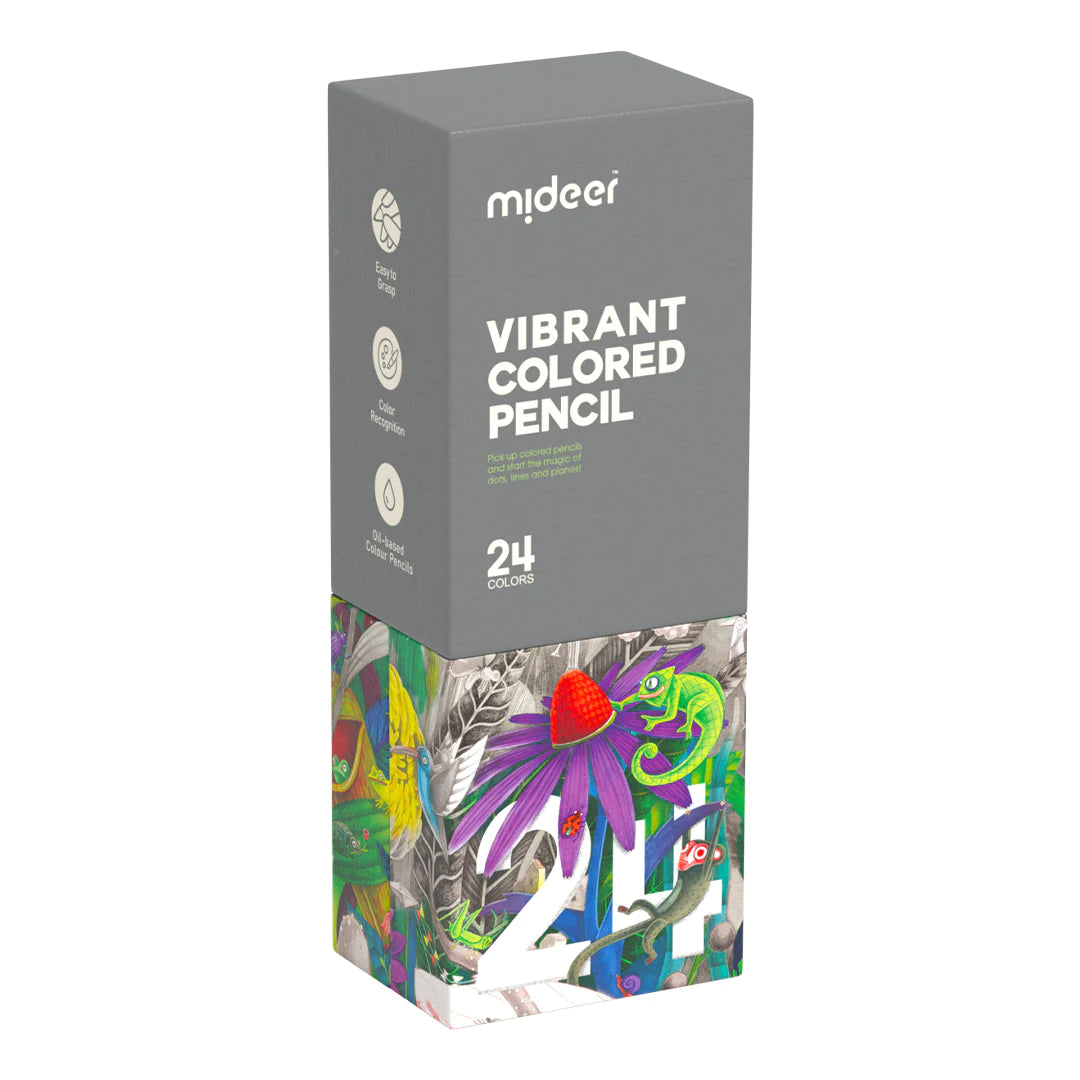 Mideer Vibrant Coloured Pencil Set - 24 Colours