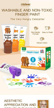 Mideer Finger Paint 8 Colours Age 3+