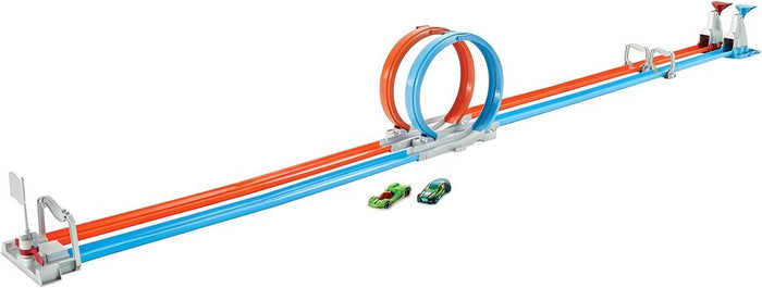 Hot Wheels Double Loop Head-to-Head Race Track Set