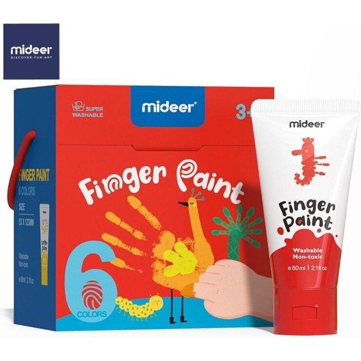Mideer Finger Paint Set - 6 Colours - Age 3+