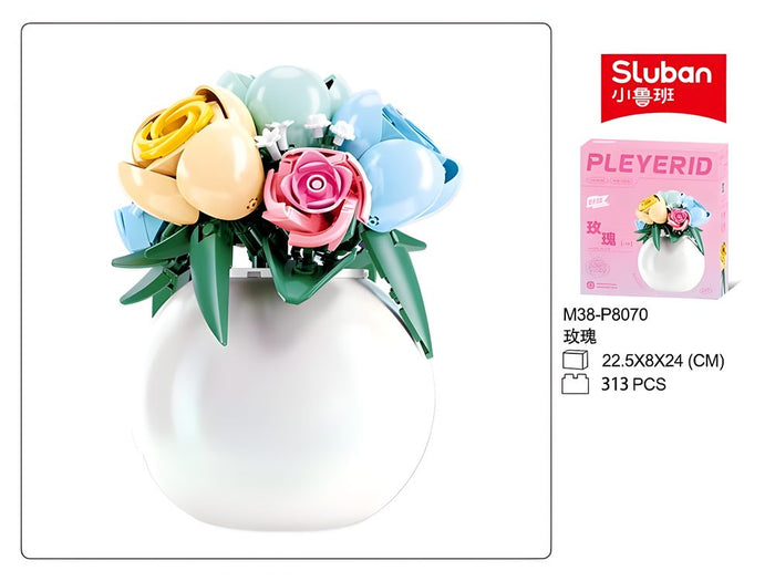 Sluban Pleyerid - Roses Building Blocks Set
