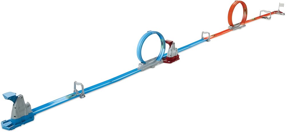 Hot Wheels Double Loop Head-to-Head Race Track Set