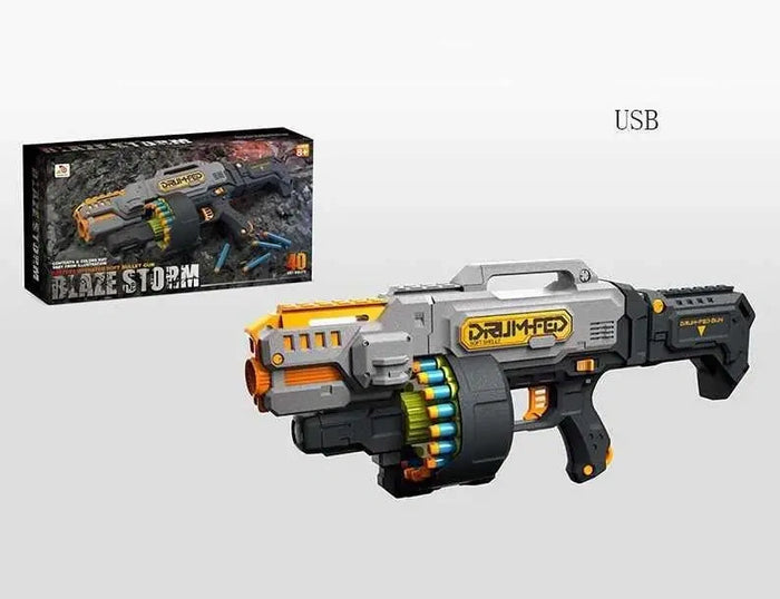 Blaze Storm Battery Soft Bullet Blaster with 40 Bullets (Rechargeable)