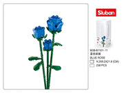 Sluban Pleyerid Blue Rose Building Blocks
