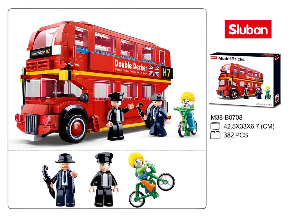 Sluban London Bus Model Bricks Set