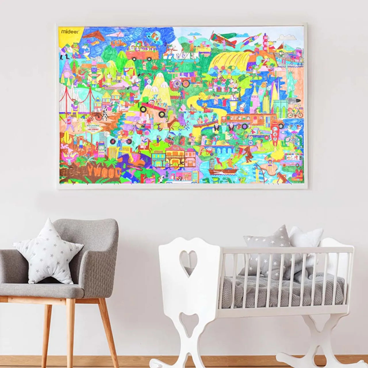 Mideer World Traveler Coloring Poster Asia