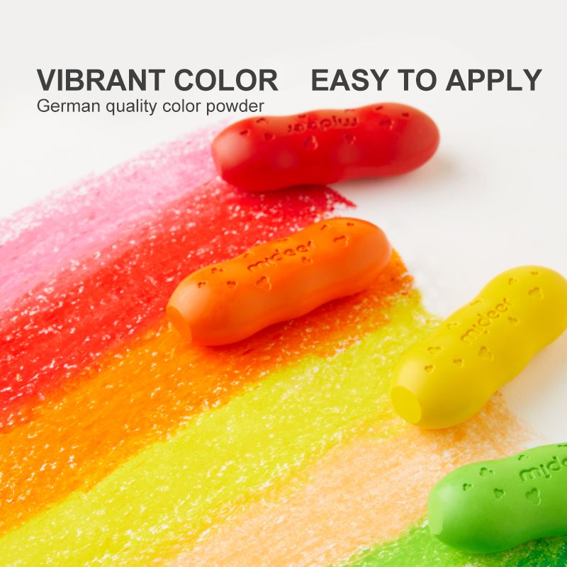 Mideer Washable Beeswax Pease Crayons - 8 Colours