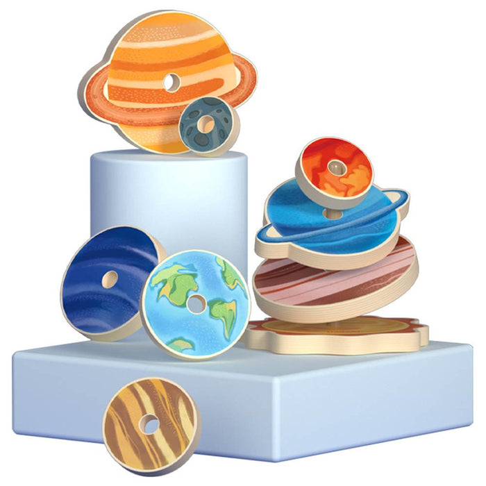Mideer Stacking Wooden Toy Planets Age 1+
