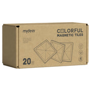 Mideer Colourful Magnetic Tiles, Cool Colours (20 Pieces)